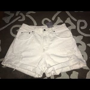 LF white denim brand new shorts